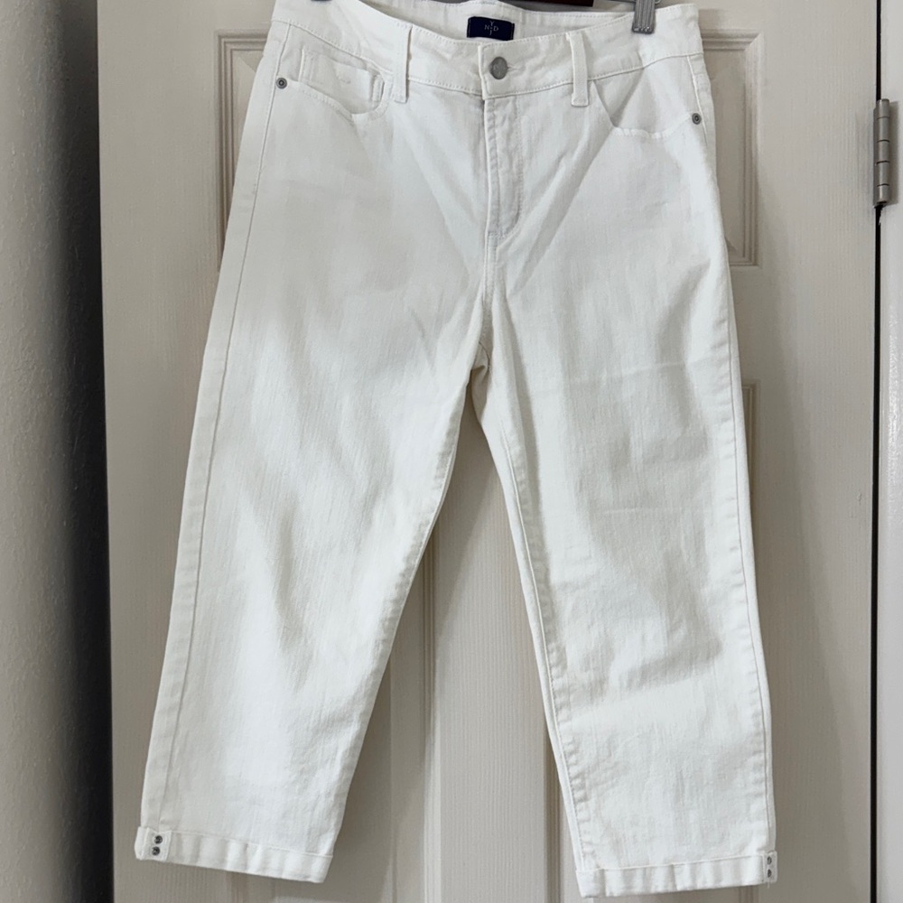 NYDJ Women's White cropped Jeans